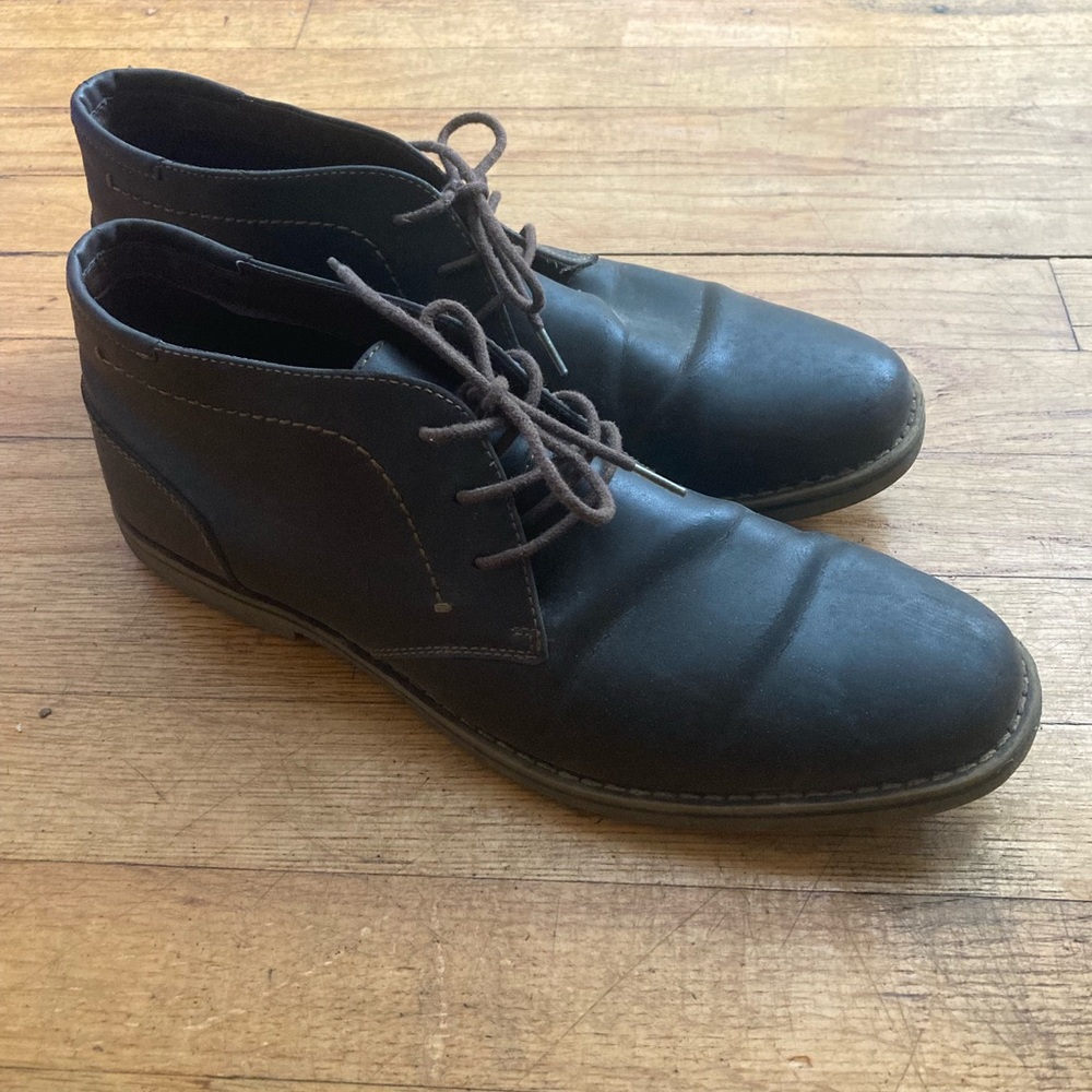 Dark brown chukka dress shoes